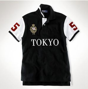 Vente en gros 2148 Été Nouveaux Polos Chemises à manches courtes pour hommes européens et américains CasualColorblock Coton Grande Taille T-shirts de mode brodés S-2XL