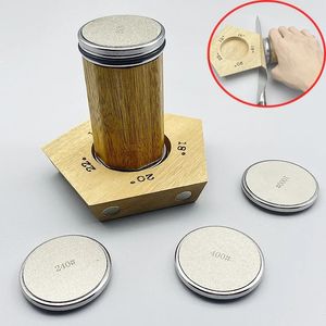 Verkoop magnetisch rollende messlijper Tumbler 12 15 18 20 22 graden Pentagon Wood Diy Fixed Angle Slanning Stone Set 240424