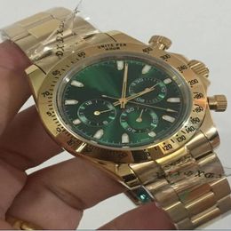 Vendre des montres masculines 40 mm 116503 116508 116500ln 18K Jaune en or vert vert mécanique automatique Excellente montres pour hommes montres253v