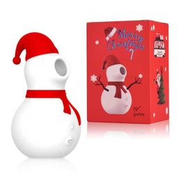Vender nuevo muñeco de nieve de Navidad para mujeres vibraciones múltiples de masturbación masturbación lamiendo la lengua y salto de huevo 231129