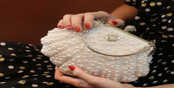 Vends nouveau style sacs à main de mariée à la main diamant perle pochette sac de maquillage sac de soirée de mariage shuoshuo65889103427