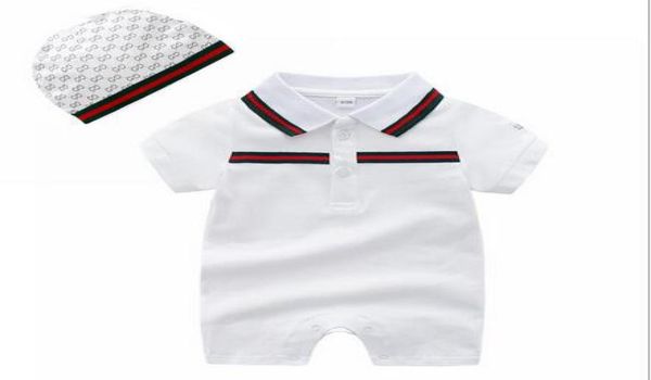 Vendre des vêtements pour bébé nouveau-né les manches à manches courtes Baby Rompers Clothing Baby Boys Garçons Girls Jumps Assocites Hat5860381