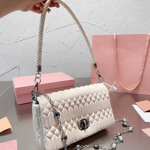 Vender bolso de diseñador rosa Mu Tote Bag Mini bolsos de hombro Cadena de mujer Bolsa de cena Totes cruzados de lujo Bolso de cuero de moda Bolso blanco Satchels Bag 2024