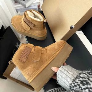 Verkoop Snow Dij High Boots Martin Men Winterontwerper Ankle Boot Dik Bottom Classic Women Booties Platform Bootmerk Ultra