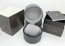 Vendez la qualité de la boîte de luxe Round Round Box Box cadeau Grey Men039s Watch Boxes4164514