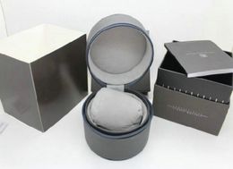 Vendez la haute qualité de luxe Ronde Round Cuir Box Box Gift Box Men039s Watch Boxes3606815