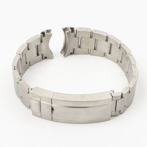 Verkoop Horlogeband Zilver 20mm 904L Roestvrij Stalen Band Armband Mannen Vlinder Gesp Voor Fit Rol Submariner heren watch281y