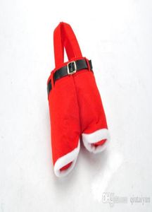 Verkoop goed Santa Pants Style Kerst Candy Gift Bag Xmas Bag Cadeau Kerstsuikerverpakkingszak Kerstmis H4383517829