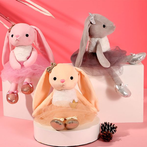 Vente de 39 cm danse lapin en peluche poupée en peluche coaxial filles petits jouets pour exprimer l'amour une bonne aide