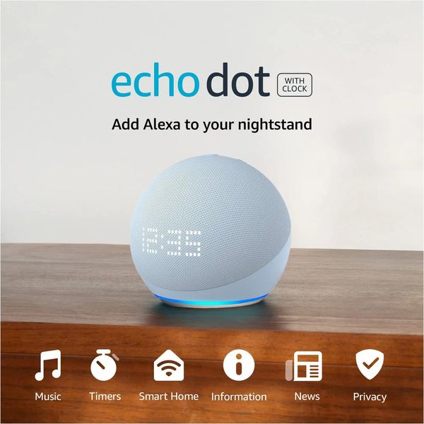 Venta de quinta generación 5th Echo Dot Alexa Asistente de voz Bluetooth Smart Speaker con reloj 231228