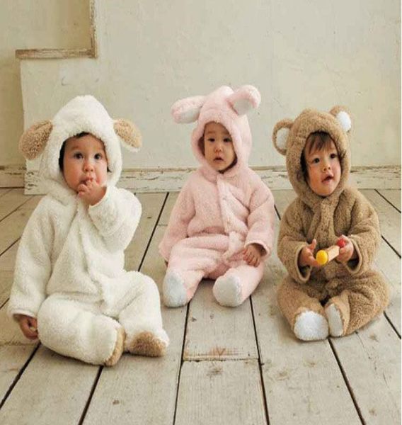 Venta de ropa de bebé de otoño e invierno, ropa de bebé, ropa de lana de Coral, estilo Animal, mono de bebé 6931040