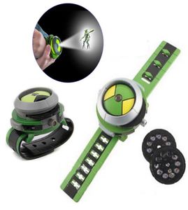 Venta de reloj omnitrix ben 10 Estilo Reloj proyector para niños Reloj Ben 10 genuino de Japón Proyector Ben10 de juguete Soporte medio Drops1739164