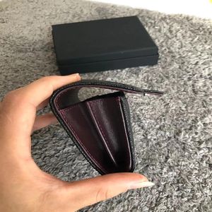 Vente de porte-cartes matelassés en cuir d'origine classique noir dames véritable pochette de mode petit sac à main with301G