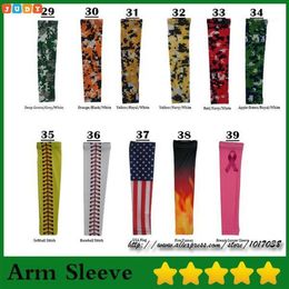 venta de manga de brazo de camuflaje Ropa deportiva manga de brazo Camo Compression béisbol juvenil adult1237S