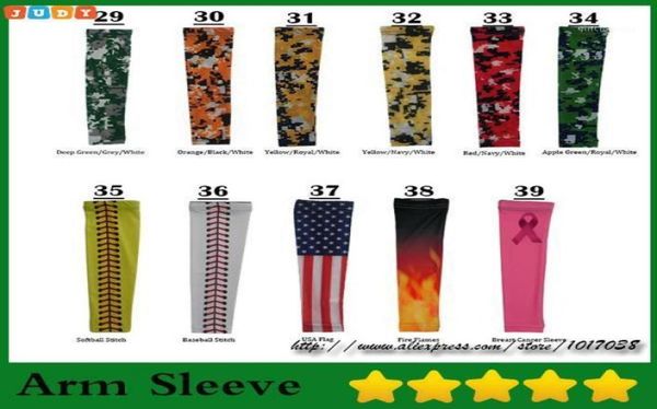 Vente de manches de bras camouflage, tenue de sport, manches de bras, compression camouflage, baseball, pour jeunes adultes, 11266958