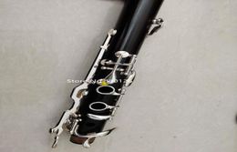 Vente de clarinette 18 touches G Tune bois d'ébène noir argent clé instrument de musique avec étui ing8425720