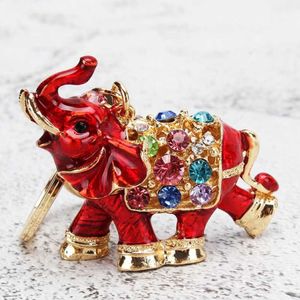 Porte-clés éléphant en strass coloré, porte-clé de voiture, goutte d'ornements de sac pour femmes, pendentif, petit cadeau 223U