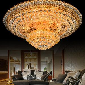 vente lustre contemporain lampe en cristal de luxe salon lumières or argent lustre LED luminaires éclairage intérieur L232F