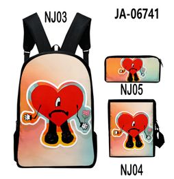 Vente d'accessoires de sac à dos personnalisés Bad Bunny Pattern Sacs à dos 2022 Mode 3 Sacs à bandoulière Sac à bandoulière Impression numérique scho9898050