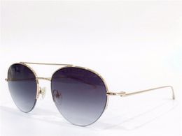 Vente de lunettes de soleil design de mode 0095S demi-monture ronde en métal léger et confortable style polyvalent simple lunettes de protection uv400 de qualité supérieure