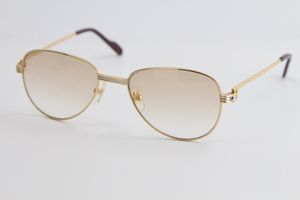 Vente de lunettes de soleil en métal de mode Pilotes classiques Cadre en métal Simple Loisirs Cut top Qualité designe Lunettes de soleil Homme et Femme