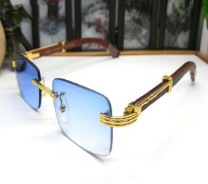 vente france design lunettes de soleil bois sans monture beige noir marron blanc cornes de buffle hommes039s lunettes pour femmes verre de luxe2535932