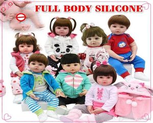 Verkoop van volledig lichaam Siliconen Waterdicht Bad Toy Reborn Reborn Toddler Baby Dolls Bebe Doll Reborn Lifelike Soft Touch Toys Kid1173040