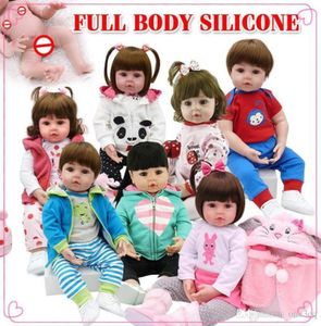 Verkoop van volledig lichaam Siliconen Waterproer badgoed Toy Reborn Reborn Toddler Baby Dolls Bebe Doll Reborn Lifelike Soft Touch Toys Kid9093613