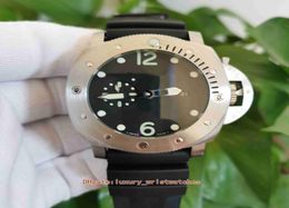 Vendre des hommes de bonne qualité Matchs 44 mm submersible PM00024 PAM 00024 Bandes de caoutchouc en acier inoxydable transparent mécanique Automa5276114