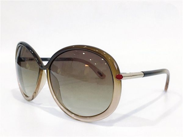 Vente de lunettes de soleil TR dégradées 162 monture ronde légère et confortable style polyvalent lunettes de protection UV400 extérieures de qualité supérieure avec étui à lunettes