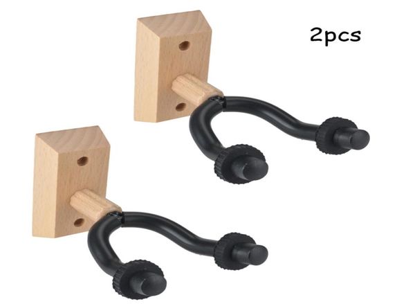 Venta de ganchos para colgar en la pared con soporte para guitarra con Base de madera para el hogar y el estudio 2 uds 5025455