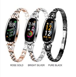 Vente de bracelets intelligents H8 Smart Watch Femmes Salle du rythme cardiaque étanche Bluetooth Fitness Bracelet Smartwatch entier pour AN1607476