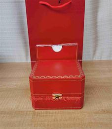 Vente de montres de haute qualité Boîtes Car Watch Classic Red Original Box Papers Carte en cuir Carte à main pour Baignoire Tonneau 2824 7204644466666