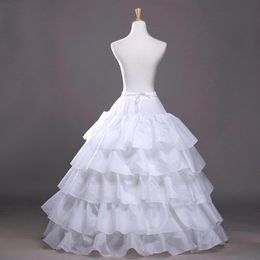 Verkopen Op voorraad Vier Hoepels Vijf Lagen A-lijn Petticoats Slip Bruids Crinoline Voor Baljurken Quinceanera Bruiloft Prom Dresse213e