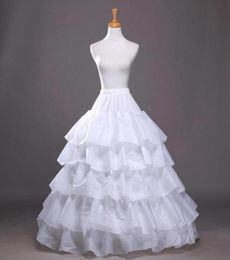 Verkopen Op voorraad Vier Hoepels Vijf Lagen ALine Petticoats Slip Bruids Crinoline Voor Baljurken QuinceaneraWeddingProm Dresse3836931