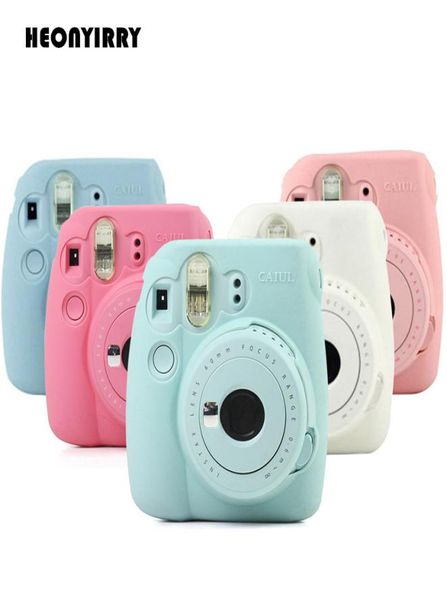 Venta de funda para cámara instantánea para Instax Mini 9 Mini 8 8, funda clásica de colores gelatinosos noctilucentes, funda protectora para cámara 3611334