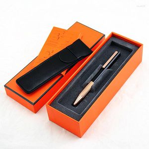 Selling Luxe Rose Goud Metalen Roller Balpen Zakenlieden Schrijven Handtekening Tas Pennen Gift