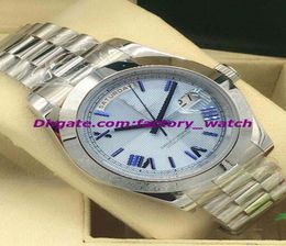 Vente de luxe Watch Mens Platinum 228206 40mm Ice Blue Quadrant Dial Automatic Fashion Men039s Watch Wristwatch9487318