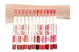 Vente Menow P14002 Lip Liner 12 couleurs mixtes imperméable à l'eau rouge à lèvres cosmétiques lèvres crayon stylo maquillage cadeau pour Women1738272