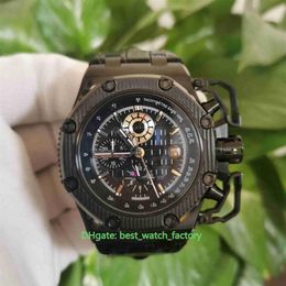 Vente Montre Homme 42mm Survivor 26165 26165IO 00 A002CA 01 Chronographe Workin Montres Noir PVD Boîtier Verre Saphir Cuir B1881