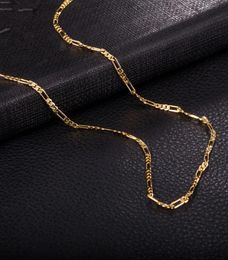 Vente de collier pour hommes Figaro chaîne 2 mm 470 mm Colliers 18k jaune Goldrose Gold plaqué dans le monde entier CAHIN107669