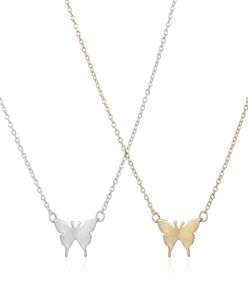 Vendre un nouveau collier en or d'arrivée Collier de papillon mignon collier d'insectes pour femmes simples animaux colls longs efn004f236z7363466