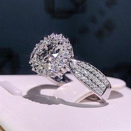 Venta de nuevo anillo de princesa cuadrado con incrustaciones, geometría creativa, anillo de compromiso para mujer, tamaño 5-12 030901276P