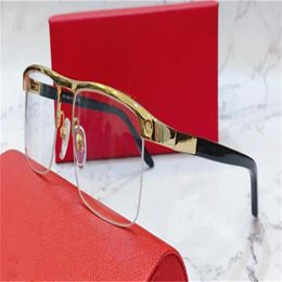 Verkopend optische brilmontuur 4567598 metalen half-frame ultralichte bril heren zakelijke stijl eenvoudig en veelzijdig frame top quali245V