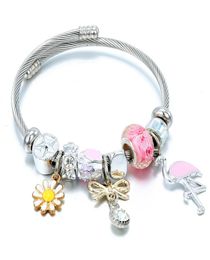 Verkopen Perzik Bloem Liefde Kralen Armband Mode Kleine Daisy Hanger Charm Designer Vrouwen Armbanden Sieraden Gift3509325