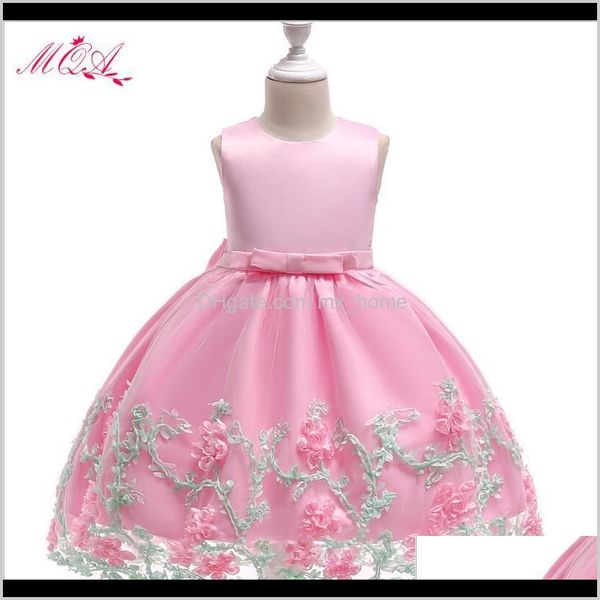 Vente Princesse Fleur Bas Taille Haute Maille Jardin Coton Fabricants Pour Enfants Taille 100150Cm Ul4Mm Robes De Filles Dxsnx