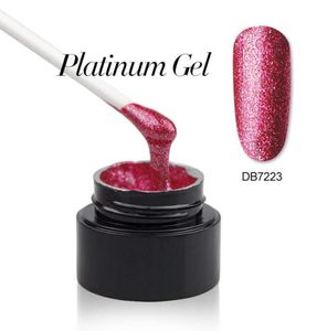 Verkopend product Gellak UVx5cx5cLED Losweken Gel Nagellak Stralende Glitter Shimmer Platina Vernis1007083