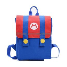 Vente rouge vert Bro enfants sac à dos enfants accessoires mignons fermeture éclair Double Shoder sac cadeau d'anniversaire livraison directe Dhd6T