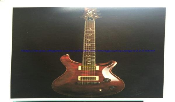 Venta de guitarra eléctrica RPS transparente con partes doradas en la parte posterior del mástil marrón rojo oscuro 7547498