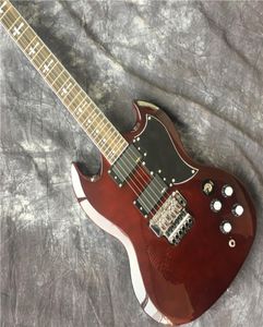 Verkoop van SG Wine Red Electric Guitar met Floyd Rose Tremolo SG -gitaar en Maple Top SG Guitar 1176441